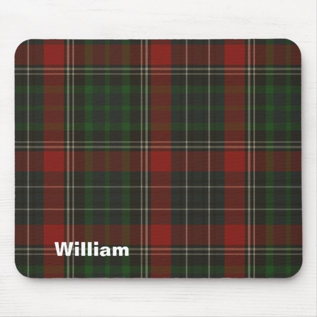 Handsome Red & Green Stuart Tartan Plaid Mouse Pad (Front)