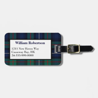 Handsome Robertson Tartan Plaid Luggage Tag