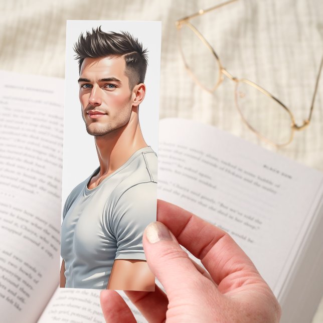 Handsome Romance Hero Bookmark for Readers (Hand)