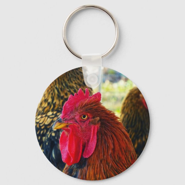 Handsome Rooster Keychain (Front)