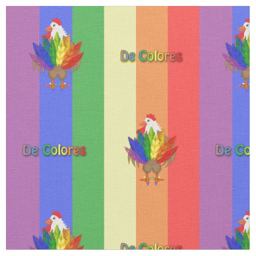 Handsome Rooster with De Colores Fabric