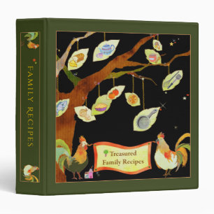 Handsome Roosters Holiday Family Recipe Binder