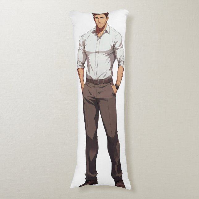 Handsome Rugged Ikemen Anime Body Pillow (Front Vertical)