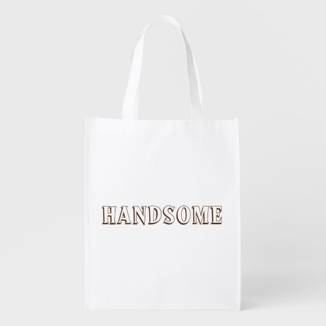 Handsome -Sports Lover Custom Printed Reusable-Bag Grocery Bag (Front)