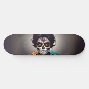 Handsome Sugar Skull Man Boy Teen Skate Deck