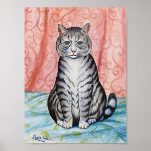 Handsome Tabby Cat, Louis Wain Poster