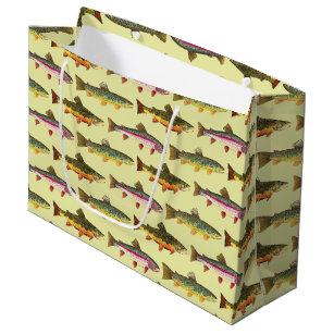 Fly Fishing Catch Release Party Large Gift Bag