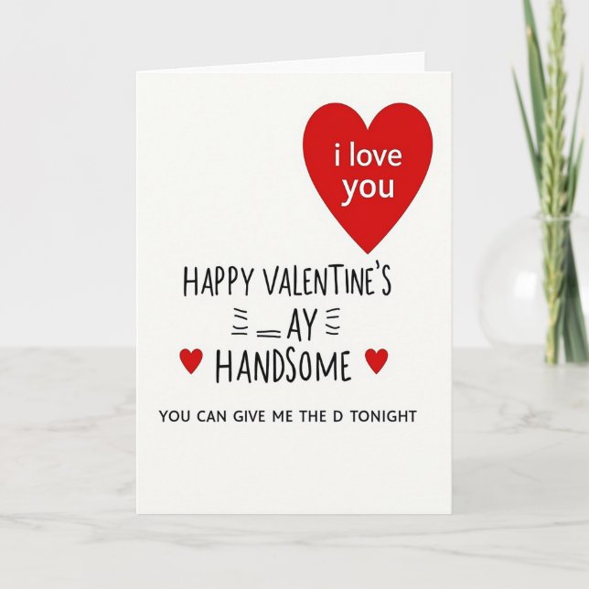 Handsome Valentines Tonight Love Card (Front)