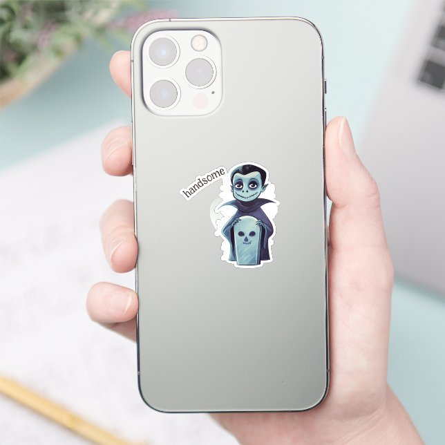 Handsome Vampire Sticker (Phone)