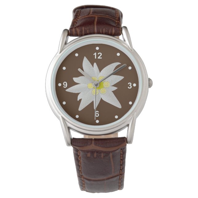 Handsome White Edelweiss Watch (Front)
