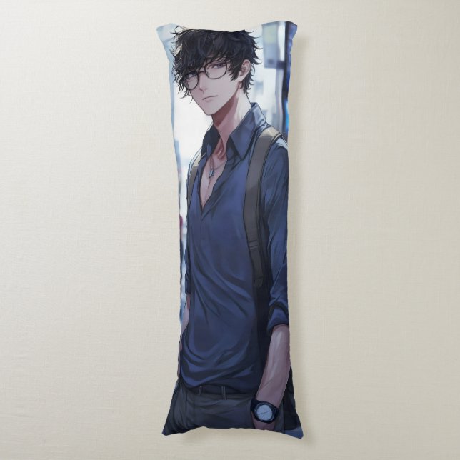 Handsome Young Man Anime Body Pillow (Front Vertical)