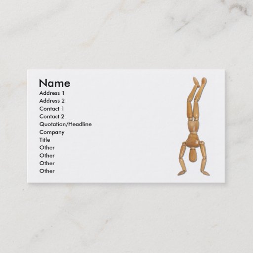 Customizable HandStand, Name, Address 1, Address 2, Contact ... Business Cards