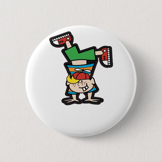 Handstand Pinback Button (Front)