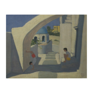 Handstand Santorini Wood Wall Decor