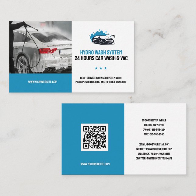 Handwash Services | Car wash Business Card (Front/Back)