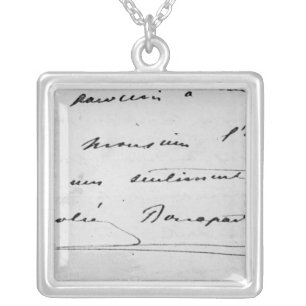Handwriting and Signature Silver Plated Necklace
