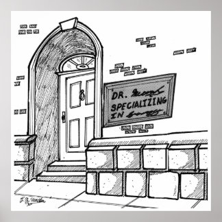 Handwriting Cartoon 2059 Poster