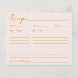 Handwriting Elegant Farmhouse Recipe For The Bride