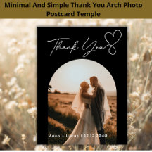 Handwriting Elegant Wedding Photo Thank You 