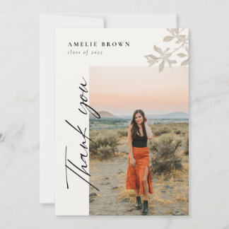 Handwriting Graduation Thank You Card