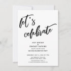 Handwriting Let's Celebrate Wedding Reception