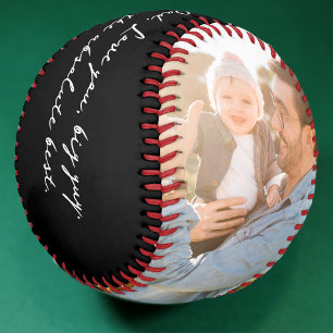 Handwriting Message Keepsake Father's Day 2 Photo Baseball
