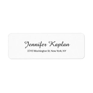 Handwriting Minimalist Professional Black & White Label