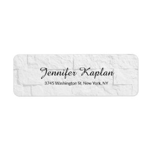 Handwriting Minimalist Professional Brick Wall Label