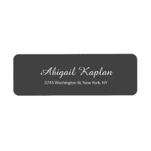 Handwriting Minimalist Professional Grey Classical Label