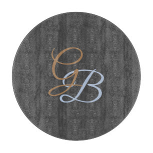 Handwriting modern plain monogram minimalist cutting board
