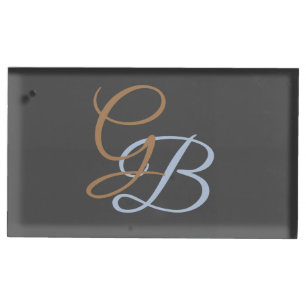 Handwriting modern plain monogram minimalist  place card holder