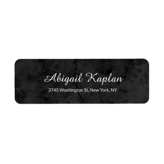 Handwriting Modern Professional Grey Elegant Label (Front)