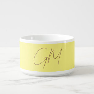 Handwriting Monogram Initials Professional Modern Bowl