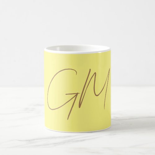 Handwriting Monogram Initials Professional Modern Coffee Mug