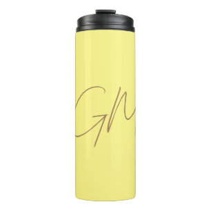 Handwriting Monogram Initials Professional Modern Thermal Tumbler