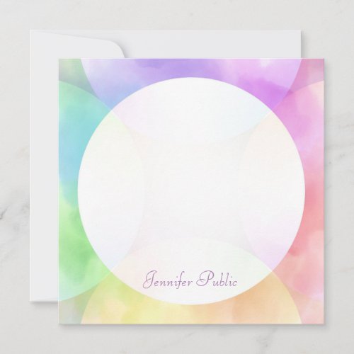 Handwriting Monogram Modern Watercolor Template