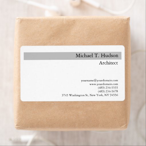 Handwriting Monogram Professional Plain Simple Label | Zazzle