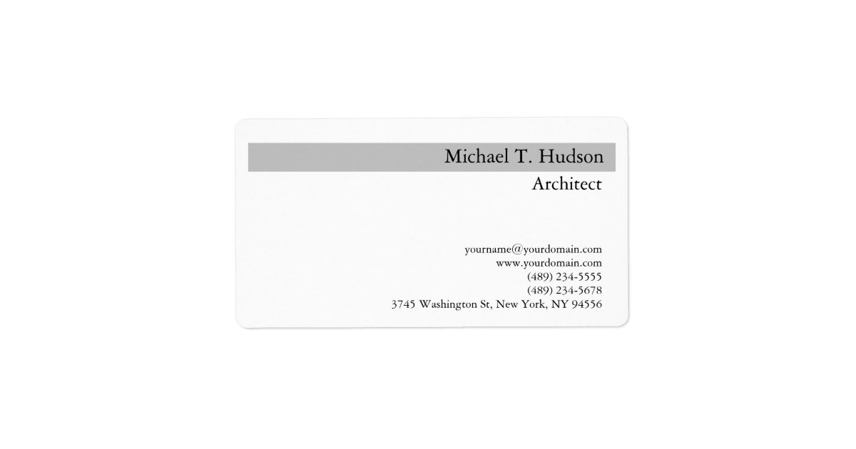 Handwriting Monogram Professional Plain Simple Label | Zazzle