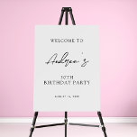 Handwriting Name 30th Birthday Party Welcome Sign<br><div class="desc">Celebrate in style with this 30th Birthday Welcome Sign featuring a handwritten name, clean minimalist layout, and a modern black & white design. Perfect for elegant, understated birthday decor, this sign adds a personalized touch to your celebration entrance, bar, or photo area. Simple, chic, and easy to customize, ideal for...</div>