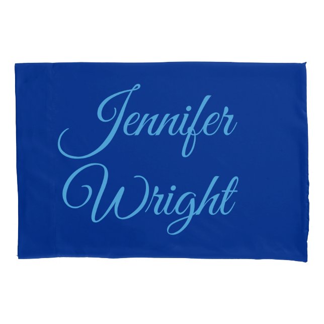 Handwriting Name Classical Plain Air Force Blue  Pillow Case (Front)