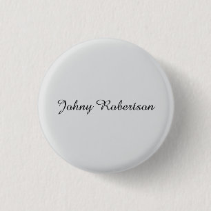 Handwriting Name Plain Elegant Professional Modern Button