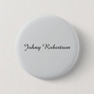 Handwriting Name Plain Elegant Professional Modern Button