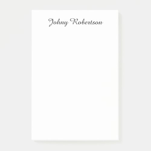 Handwriting Name Plain Elegant Professional Modern Post-it Notes