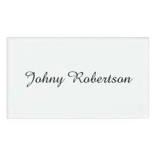 Handwriting Name Plain Elegant Professional Modern Tag