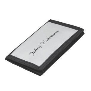 Handwriting Name Plain Elegant Professional Modern Tri-fold Wallet