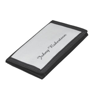 Handwriting Name Plain Elegant Professional Modern Tri-fold Wallet