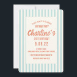 Handwriting Pastel Retro 21St Birthday Party Invitation<br><div class="desc">Handwriting Pastel Retro 21St Birthday Party twentyOne</div>