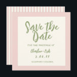 Handwriting pastel Retro Wedding Save The Date<br><div class="desc">Handwriting pastel Retro Wedding Save The Date</div>