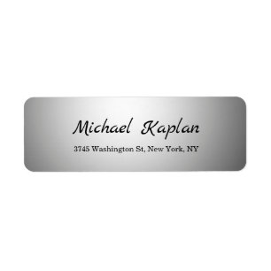 Handwriting Plain Minimalist Professional Grey Label
