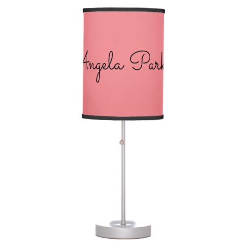 Handwriting Plain Simple Pink Professional Modern Table Lamp